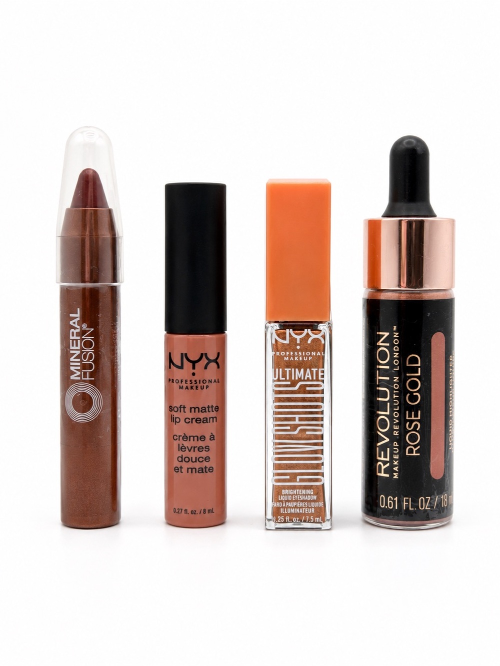 Glow-Up Makeup Set | NYX, Revolution, Mineral Fusion Eye Lip Face Bundle